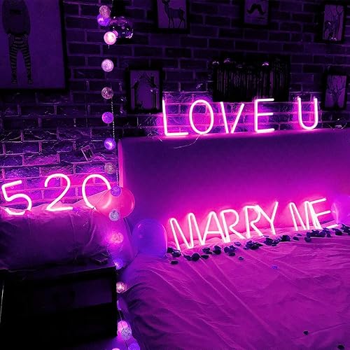 Miniatura 5 de Letras LED de neón, letras de neón rosadas, letras LED, alfabeto, luces de neón, alimentadas por USB, letreros de neón para pared, hogar, bares,