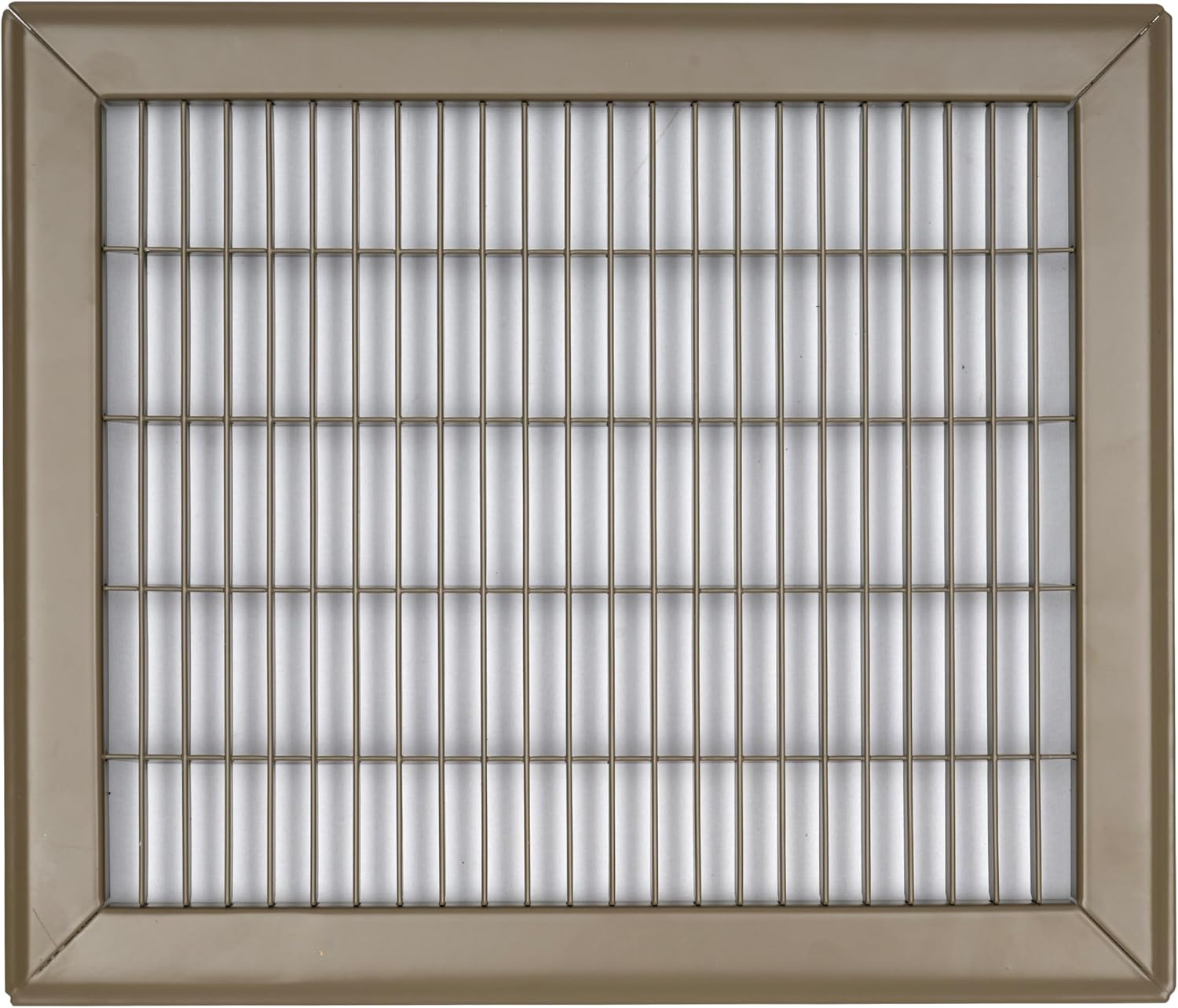 Fits 10x12 and 12x10 Duct Opening | Return Air Floor Grille by Handua | Walkable Vent Cover Grill for Floor | Brown | Heavy Duty Fixed Blades | Outer Dimensions: 11.75"W X 13.75"H