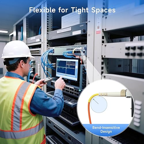 Miniatura 6 de Cable Matters OFNP - Cable de fibra óptica Plenum multimodo dúplex OM1 de 6.6 pies (10 Gb, LC a LC, cable de fibra óptica 62.5125)