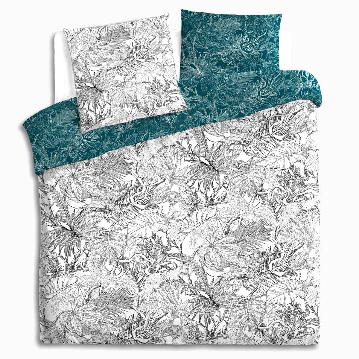 Atmosphera Parure de lit en Coton - Jungle - 260 x 240 cm