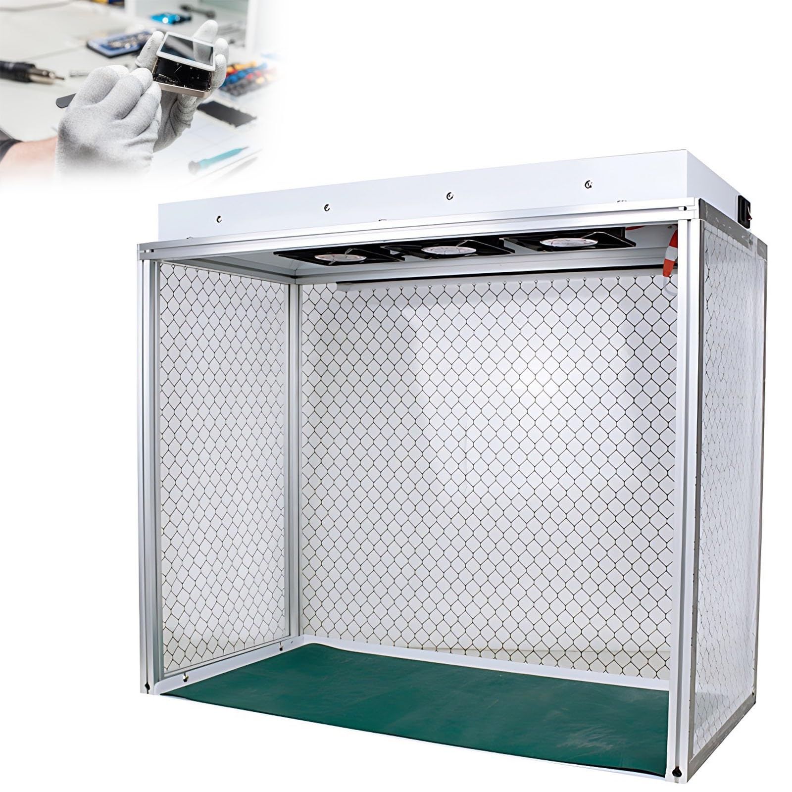 Banco Pulito a Flusso Laminare Verticale per Micologia, Filtrazione HEPA Professionale, Area in Alluminio per Coltura In Vitro e Ricerca di Laboratorio Senza Polvere