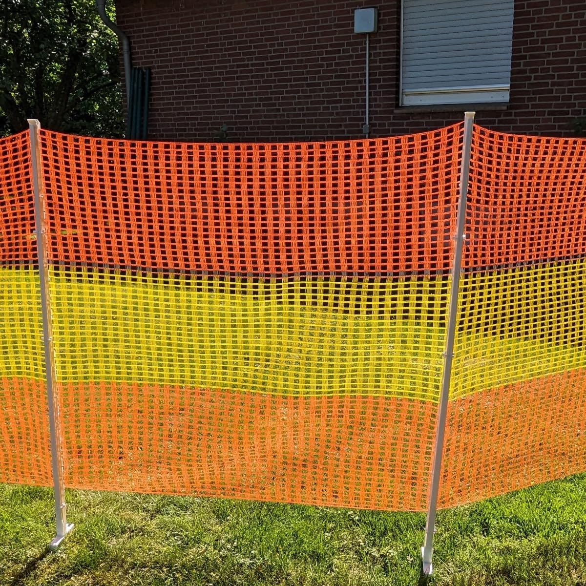 Absperrnetz Baustellenzaun Schutznetz 1,00 m x 50,00 m orange-gelb reflektierend