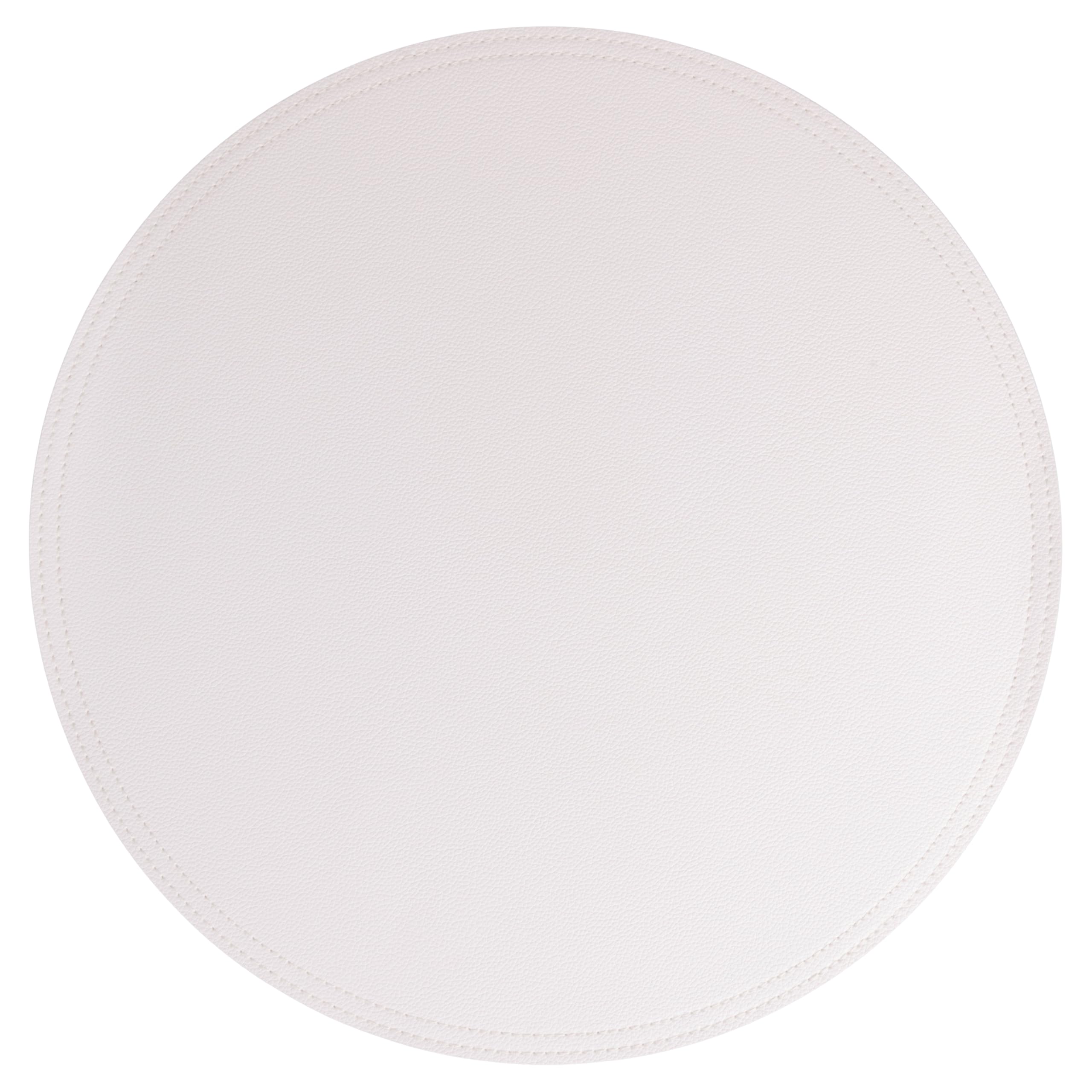 Set de table blanc rond Ø39 cm PVC haute qualité Horeca White x6