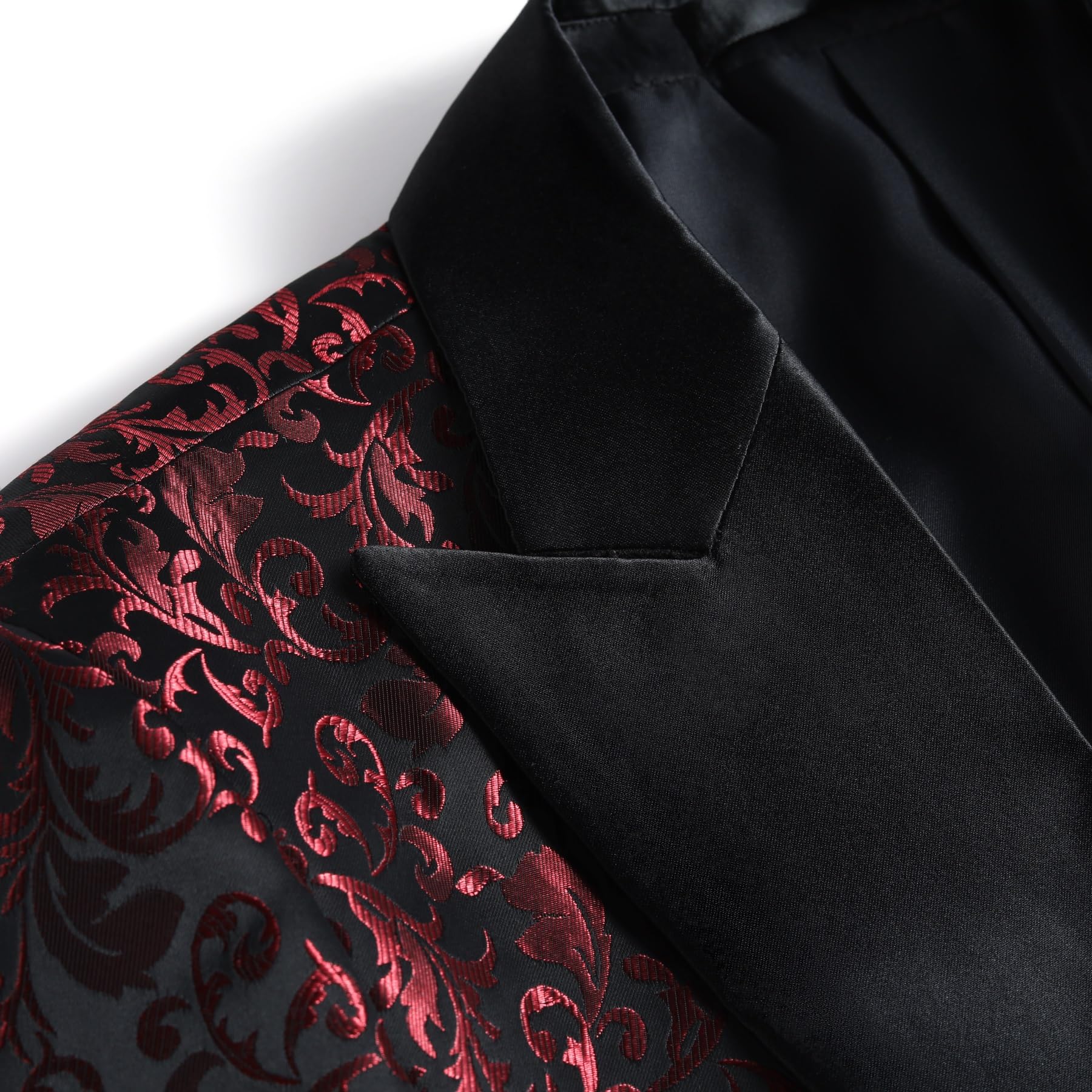 Allthemen Hombre Blazer Casual con Paisley Jacquard Chaqueta de Traje 1 botón Color Liso Regular Negocios Boda
