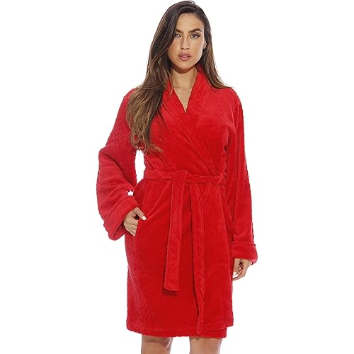 Just Love Velour Chevron Texture Bath Robes for Women