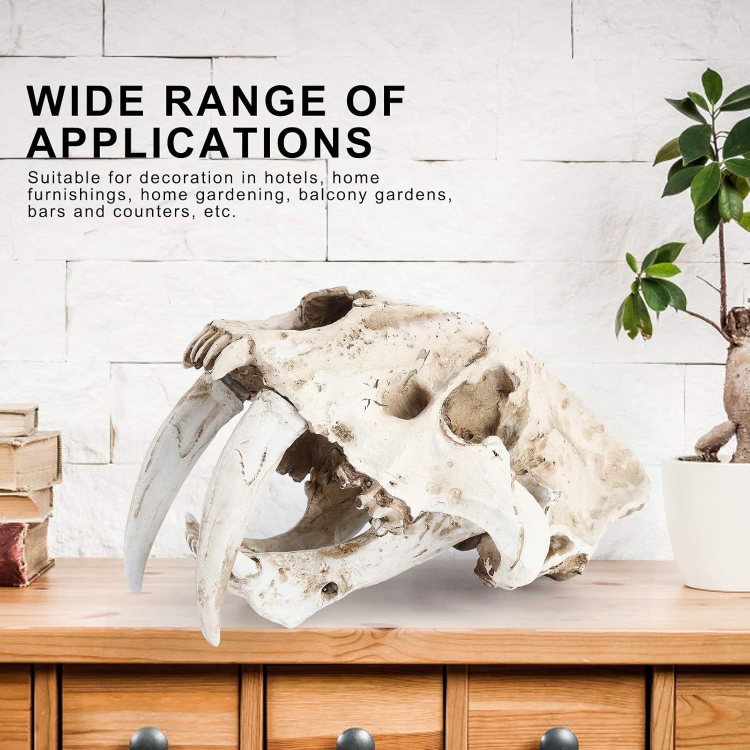 Tyenaza Skull Model,Specimens Simulation Animal Model Resin Tiger Skulls Models Home Decor Interior Design Decoration Props Teaching Prop