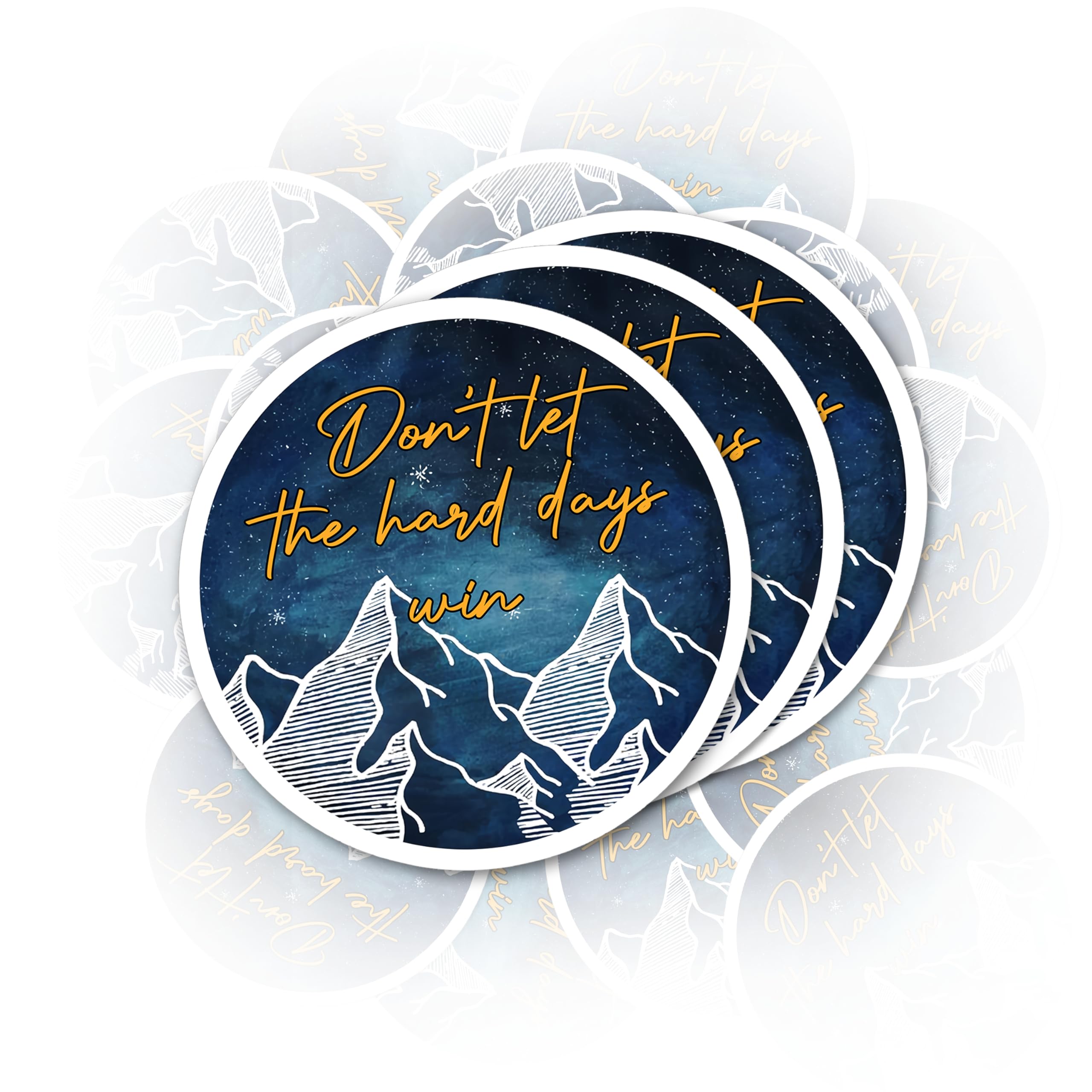 Set 3Pcs Don't Let The Hard Day Win Sticker ACOMAF Stickers Mor Rhysand Feysand Booktok Bookish Funny Stickers Waterproof Die-Cut Vinyl Sticker for