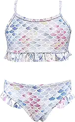 Conjunto de biquíni de duas peças com estampa floral para bebês meninas