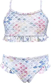 Conjunto de biquíni de duas peças com estampa floral para bebês meninas