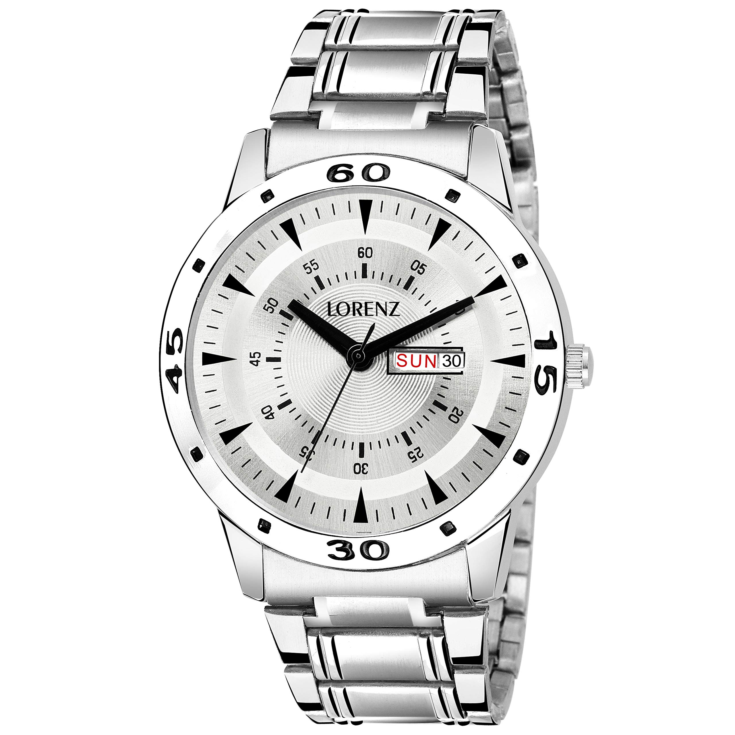 LORENZ White dial Day & Date Mens watch-MK-206W (B07J2NYGKZ) Amazon Price History, Amazon Price Tracker