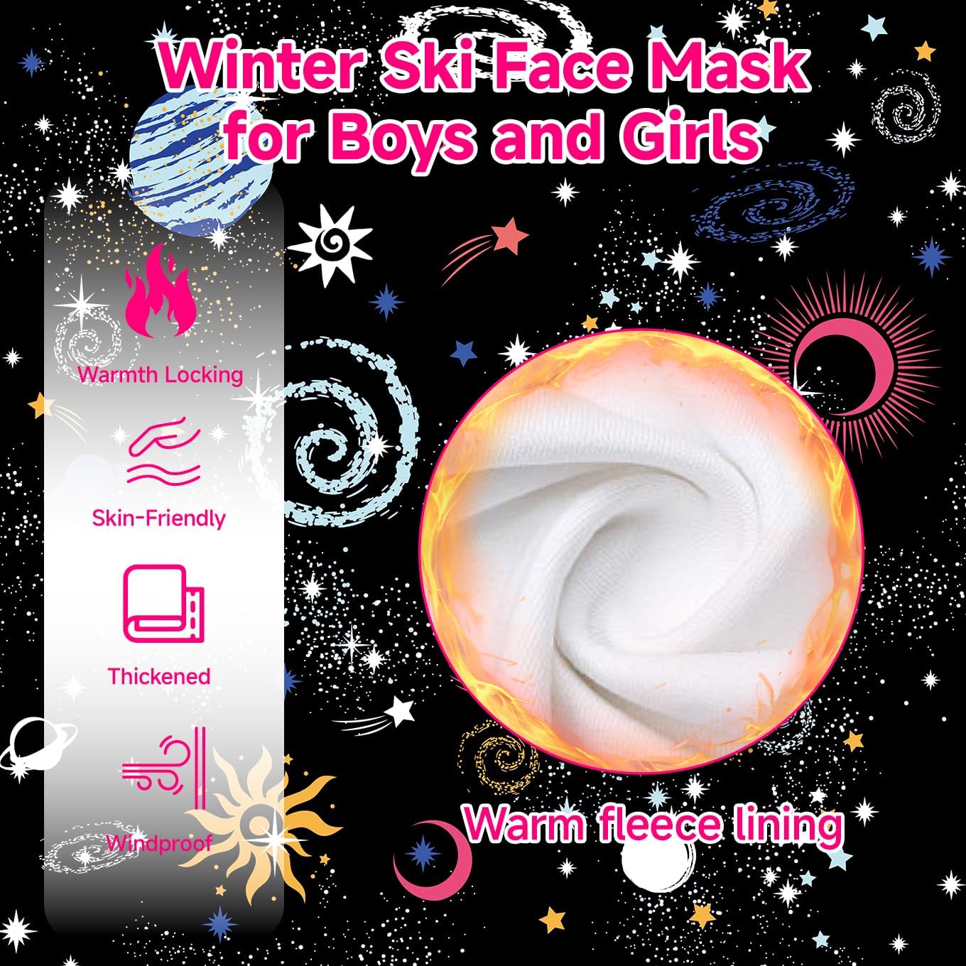 Winter Kids Balaclava Face Mask Full Fleece Gaiter Ski Mask Neck Warmer for Cold Weather Windproof Face Cover for Boys Girls - Image 2