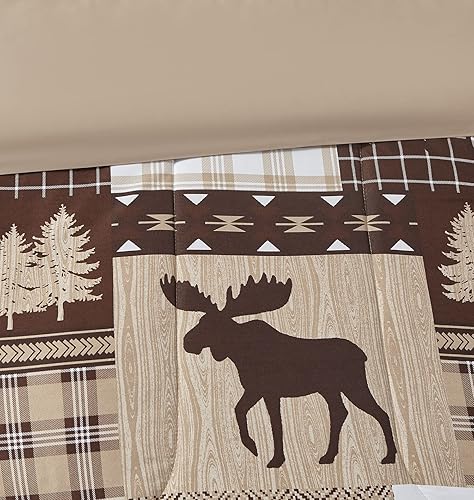 Miniatura 3 de Home Resort Canyon Trail - Juego de edredón de microfibra de 2 piezas, color marrón