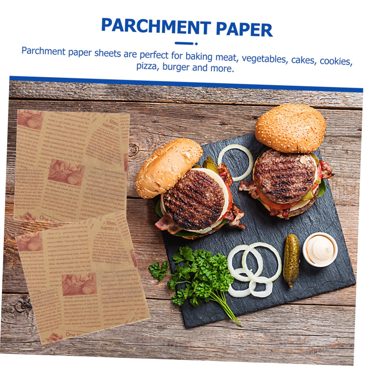 LABRIMP Papier Sulfurisé pour Emballage Alimentaire 200 Feuilles 30x30 Cm Papier Parchemin Anti-graisse et Résistant à L'huile pour Emballage Biscuits et Gâteaux