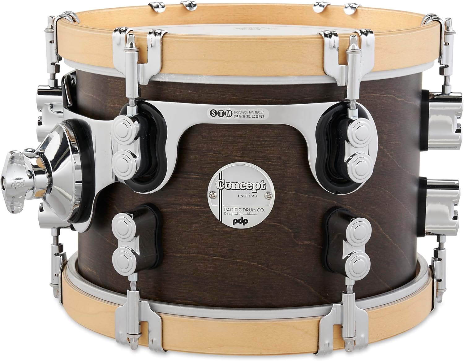 PDP Concept Classic Tom, 7x10, Walnut/Natural Hoops