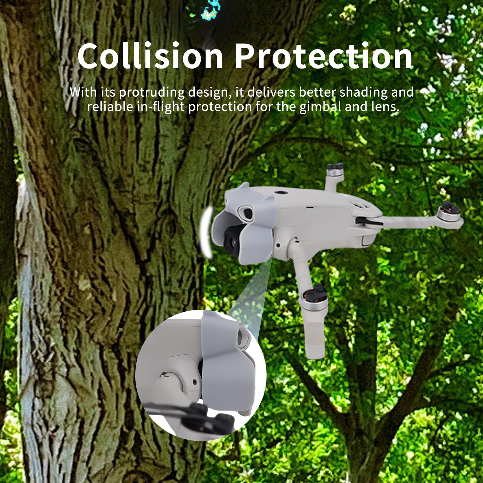 Gimbal Bumper Guard pour DJI LITO X1/LITO 1, Drone Camera Protective Cover Lens Guard Protector Anti-Collision Bumper Protection Bar for Lito 1/X1 Drone Accessoires (Gris)