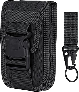 IronSeals Double Capacity Lock Pouch Phone Holster Tactical Belt Waist Bag with Card Slots for iPhone 13 Pro MAX/12 Pro Max/12 Pro/12/11 Pro Max/11 Pro Max/11Pro/11/Xs Max/XR/XS/X, Samsung S10/S9/S8