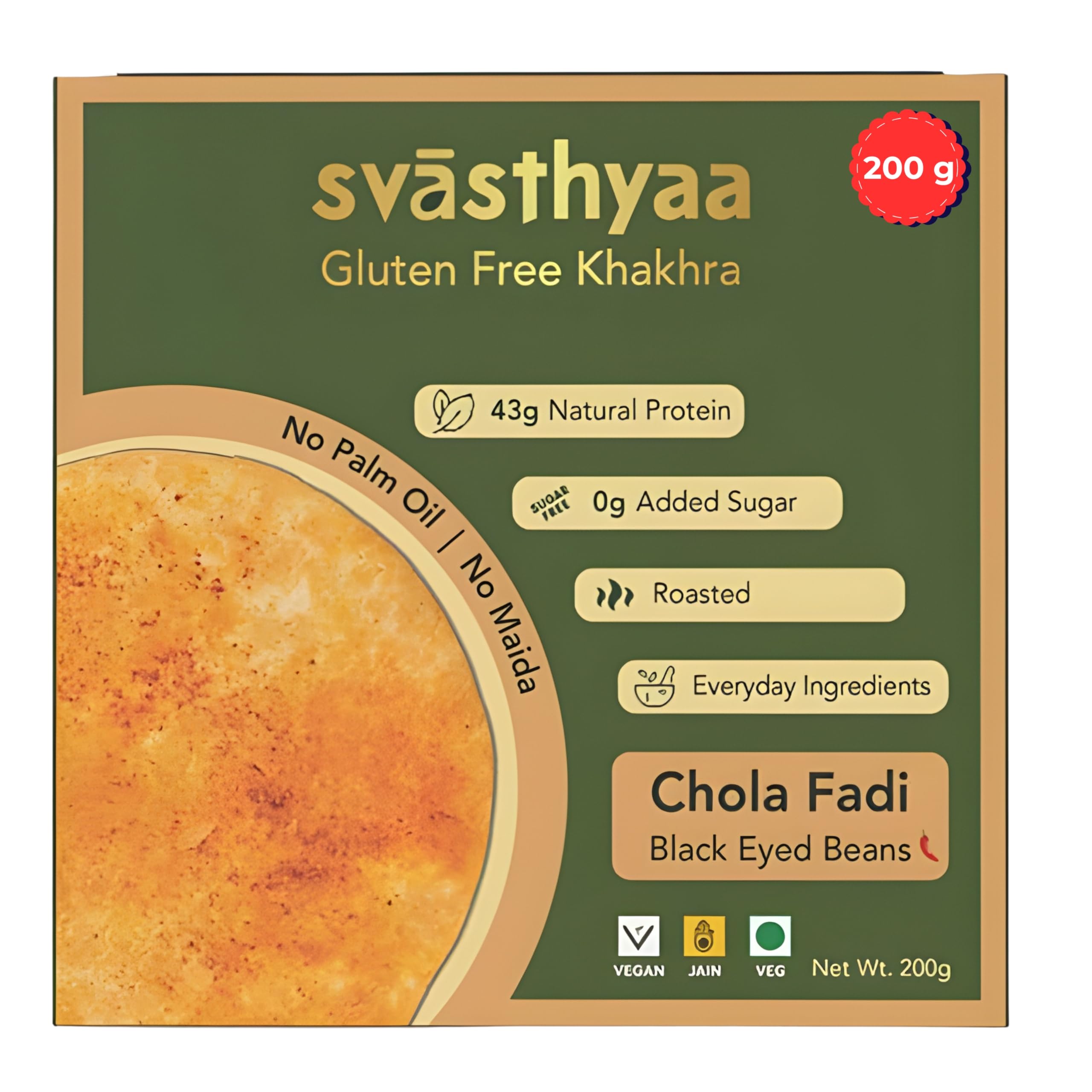 SVASTHYAA - CholaFali khakhra 205gm - Chorafali Khakra Gujarati Snacks - No Palm Oil & Maida - Made of Organic Ingredients Diabetic Friendly - Low in Calorie - Healthy Snack Cravings-image-21