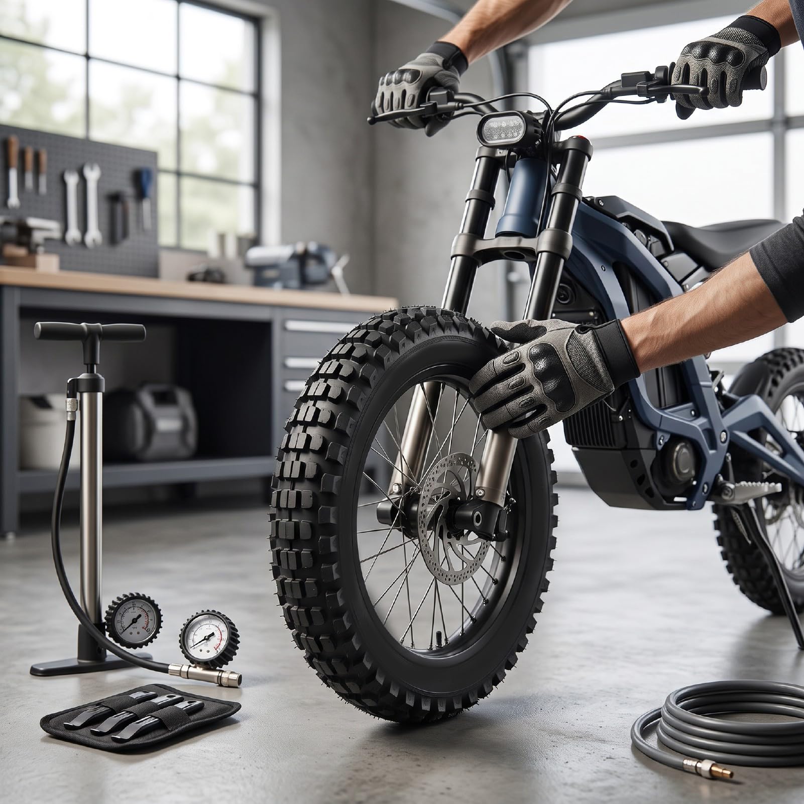Tbest Zestaw Opon i Dętek do Motocykli Terenowych 3.00-12 do Tylnego Koła