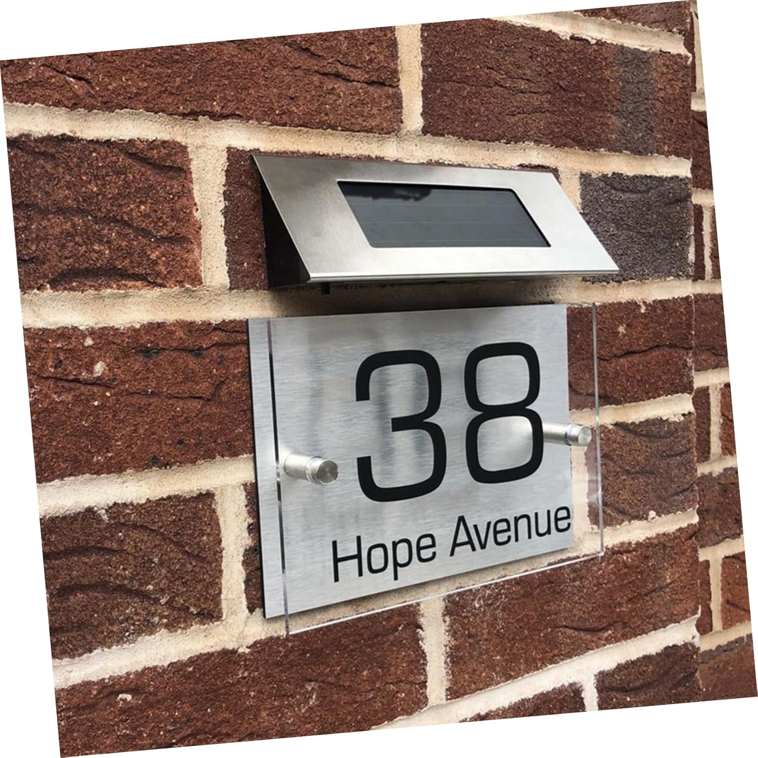 Smart Sensor Solar Door Number Light Numbers for outside Outdoor Illuminated Sign