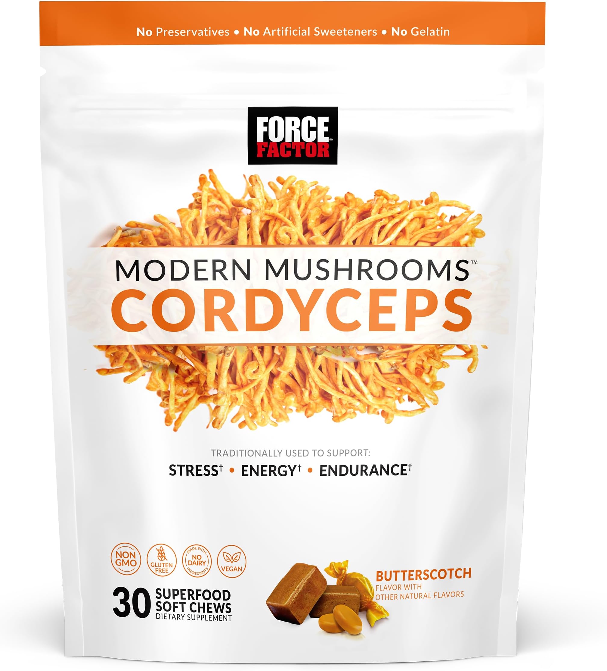 Force Factor Modern Mushrooms Soft Chews, Mushroom