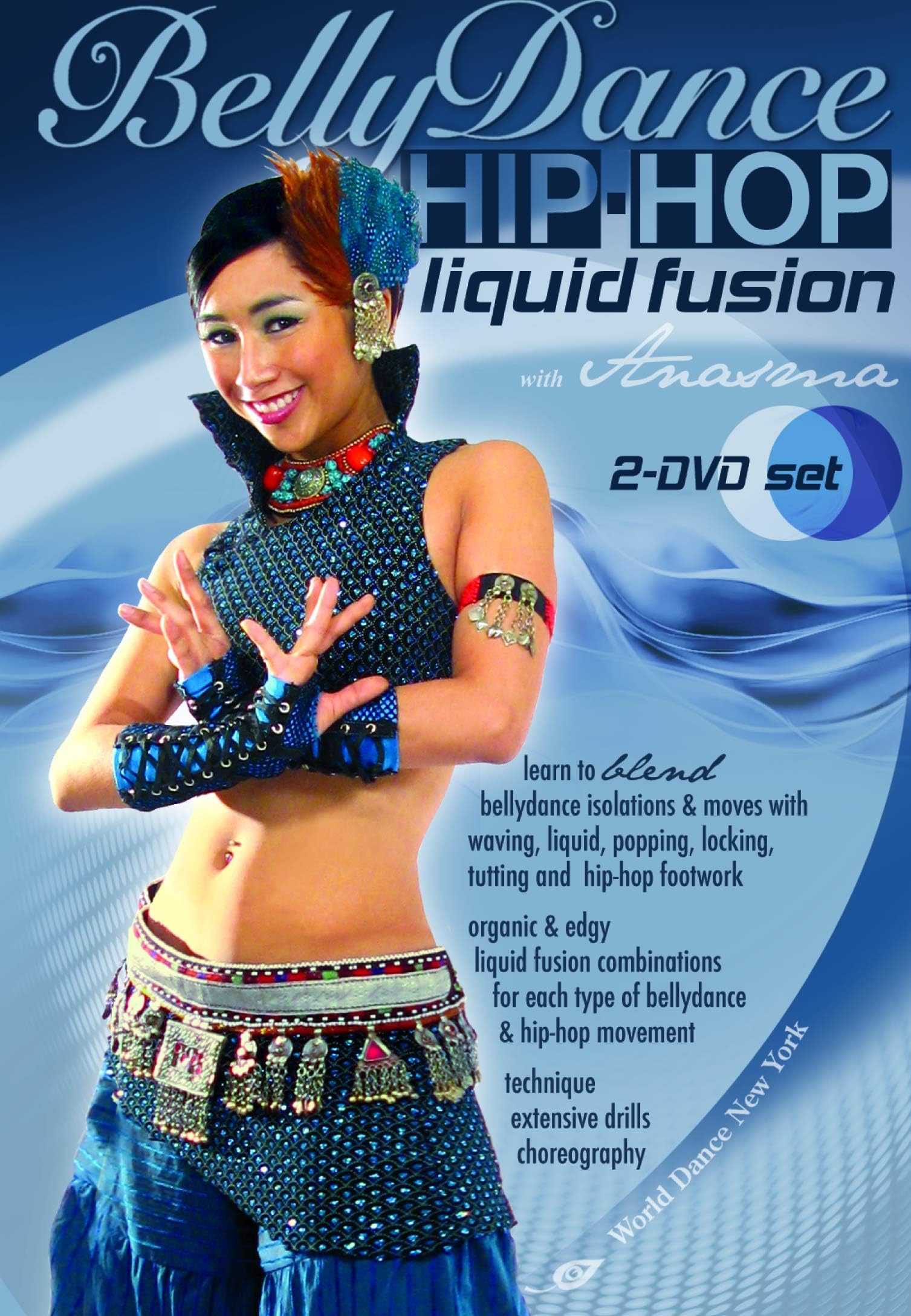 Bellydance Hip-Hop - Liquid Fusion, with Anasma (TWO-DVD set): Bellydancing classes, Belly dance how-to, Hip-hop how-to, Fusion belly dance instruction [ALL REGIONS] [NTSC] [WIDESCREEN]