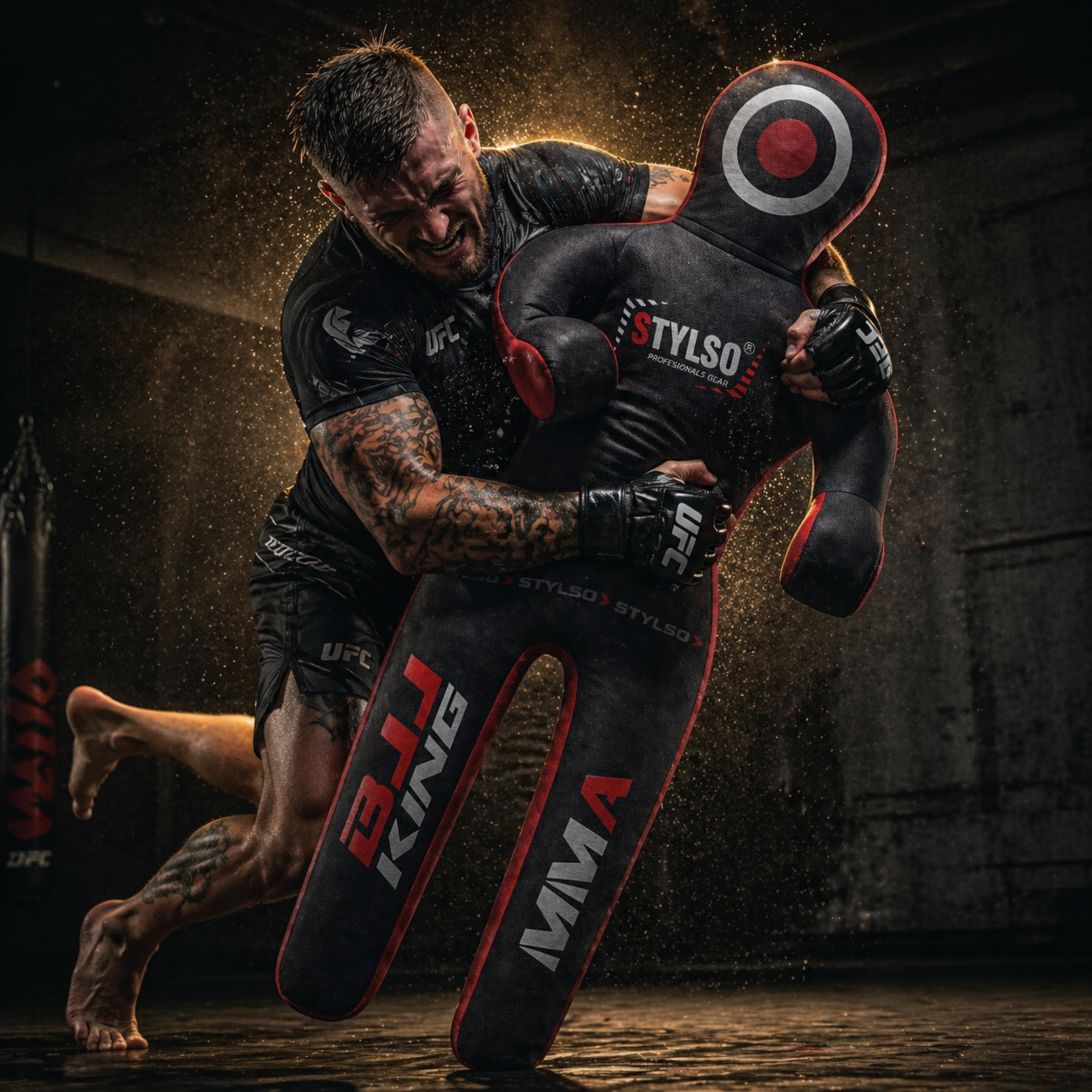 Chupetes de Lucha Libre - Jiu Jitsu brasileño, Artes Marciales Mixtas, BJJ, MMA, Boxeo, Entrenamiento de Karate de Judo - de pie - 5 pies/60 6 pies/72 Negro - Azul - Rojo - Amarillo