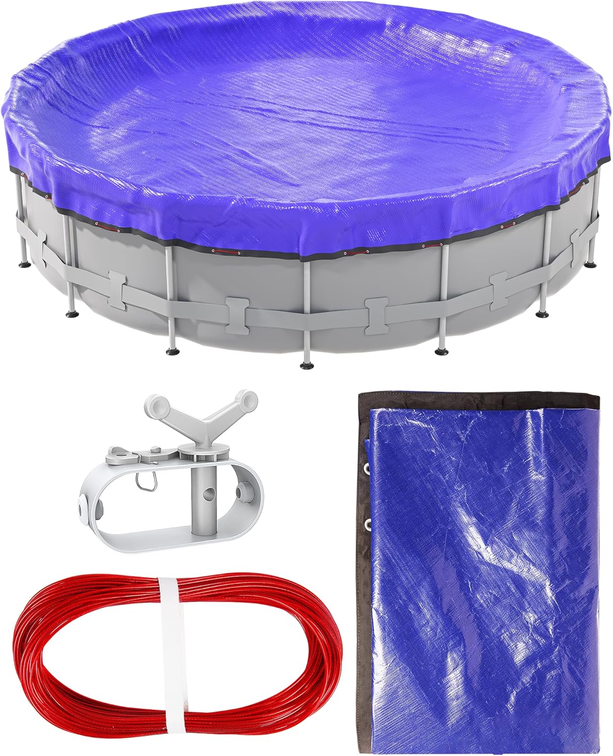 POOLHACKER Winter Pool Cover 15 Foot Round Round Pool