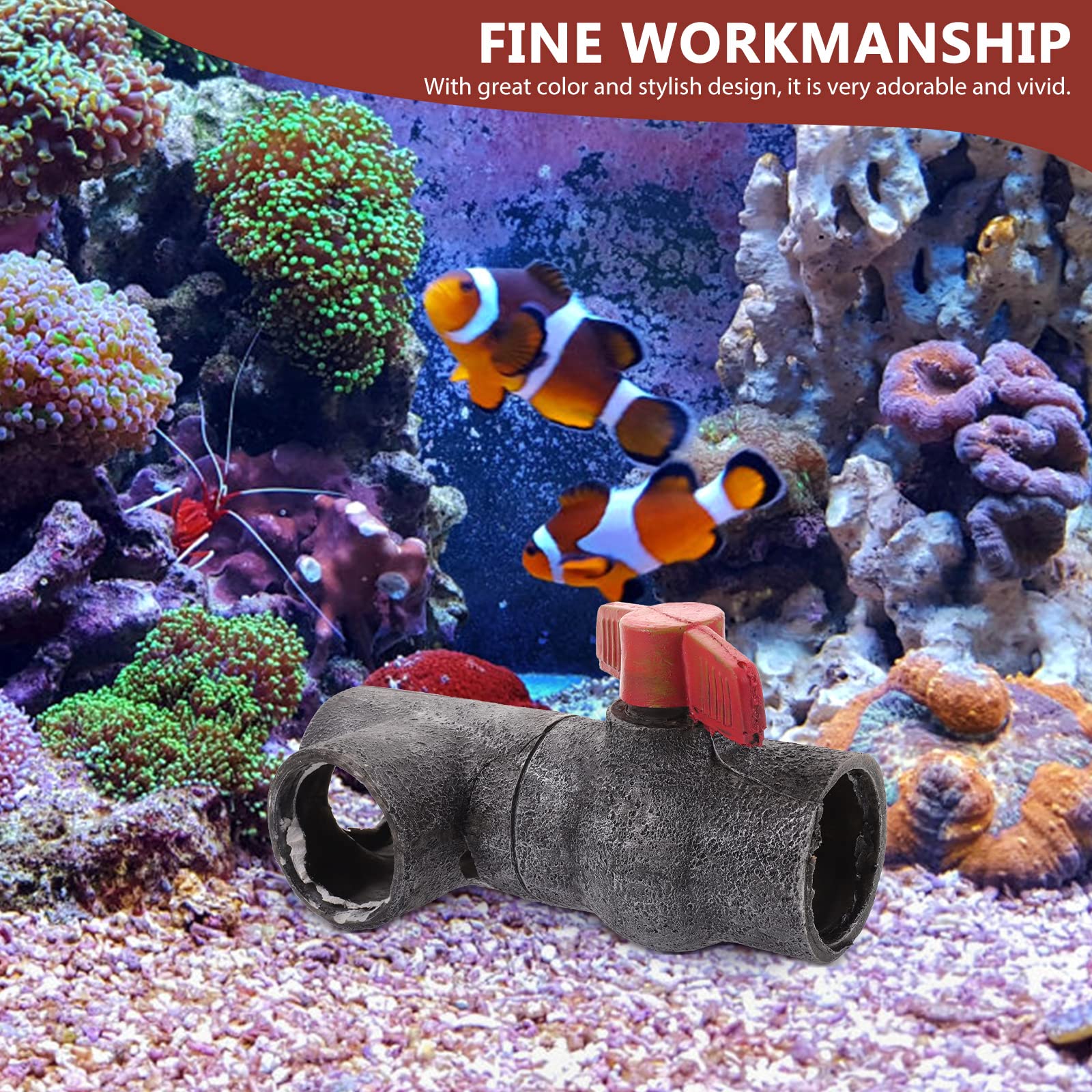 Amazon | ledmomo 水槽 オブジェ チューブ 隠れ家 蛇口 アクアリウム