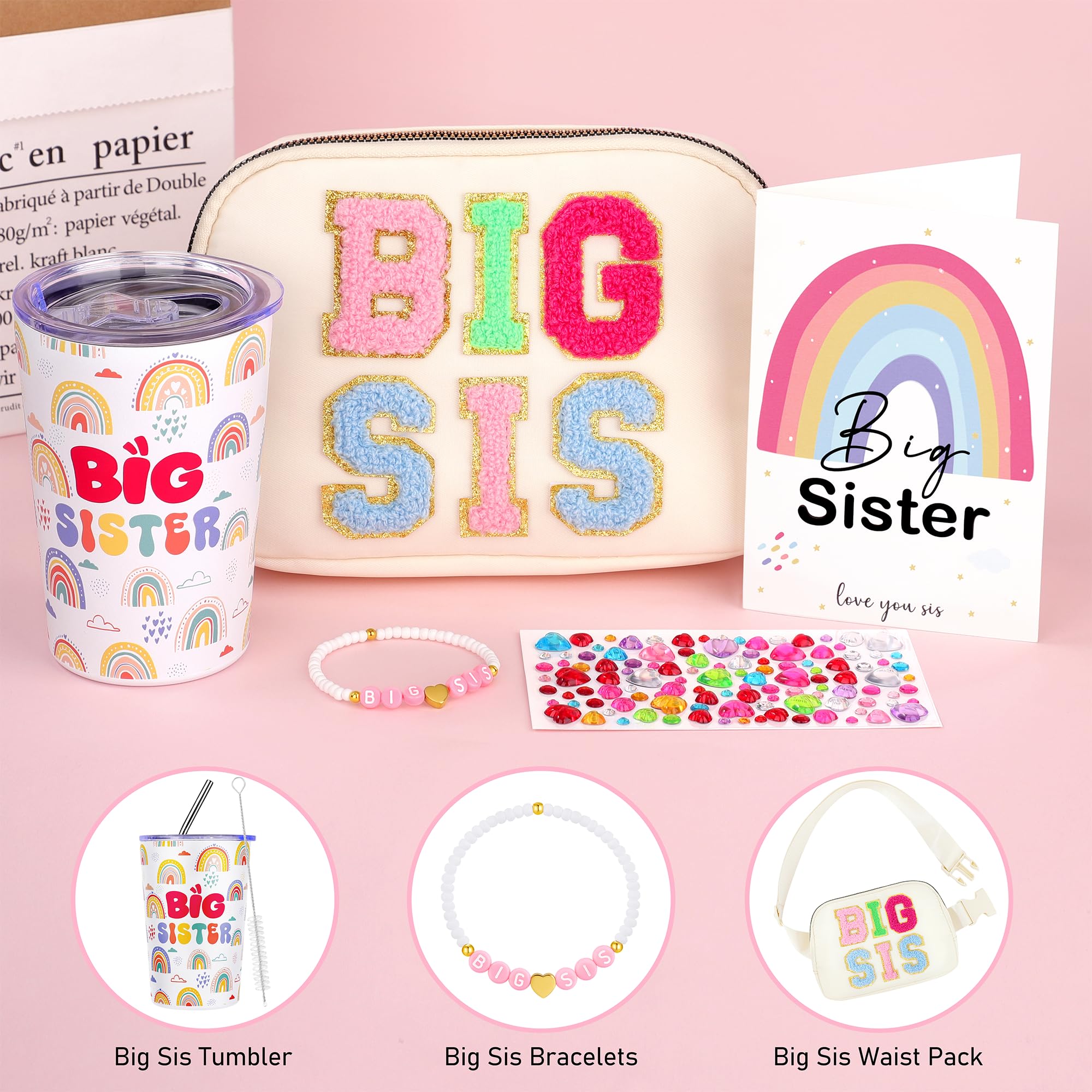 Big Sister Gifts for Girls, Big Sister Sis Gift Set of 5