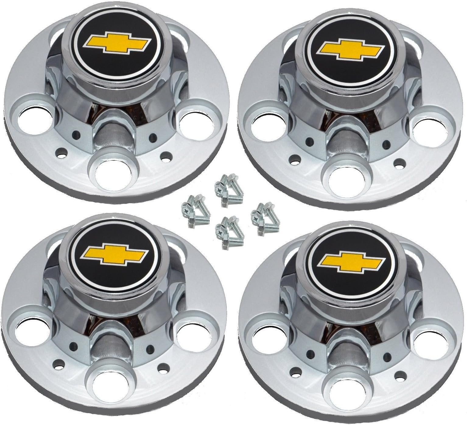 General Motors GM Restoration Set of 4 New 15 inch 5 Lug Rally Wheel Center Caps Replacements for Chevrolet Chevy C1500 Truck Blazer Suburban