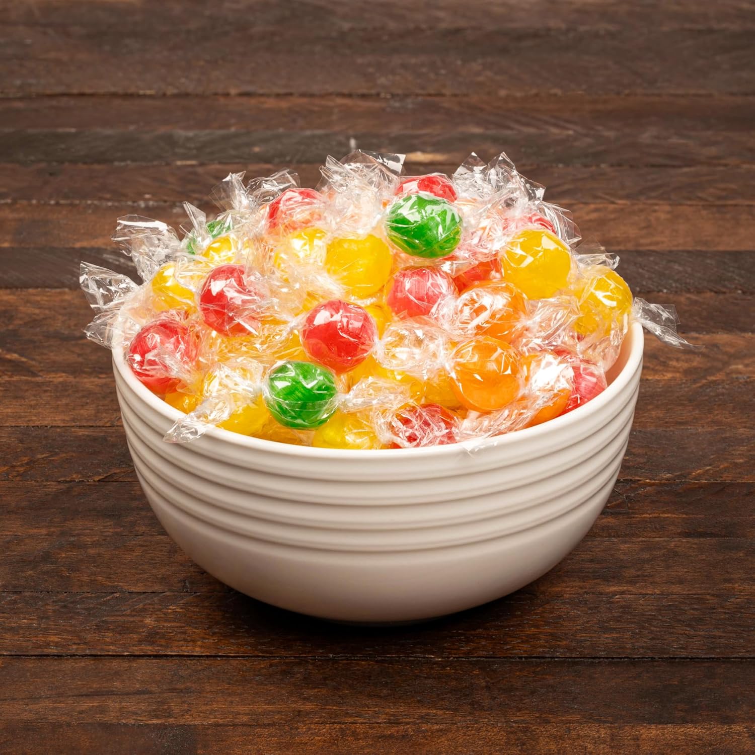 Sour Balls Hard Candy - Assorted Sweet Sour Fruit Candy Balls - 5 Pounds Individually Wrapped Candies - 430 Pieces
