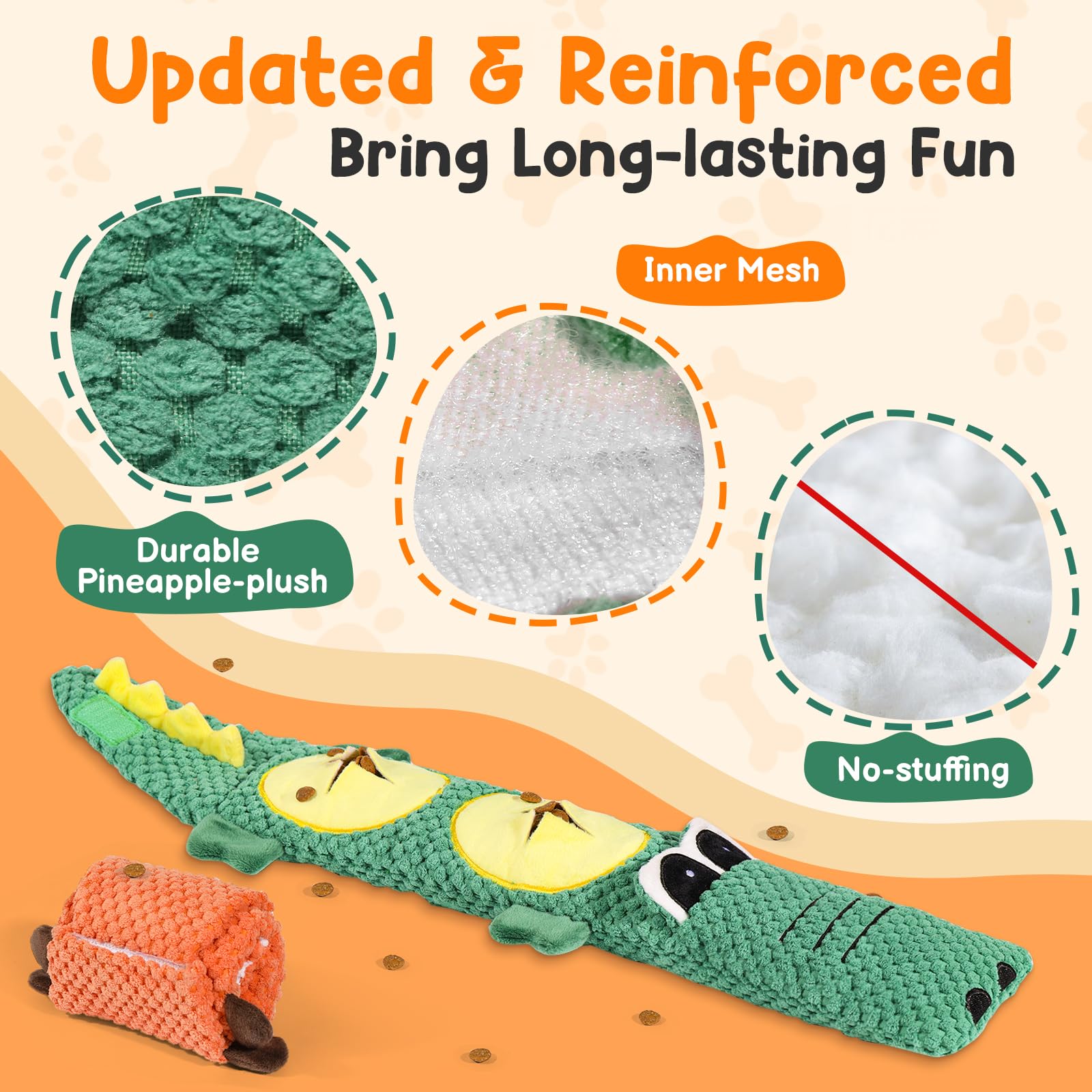 2 Pack Dog Toys for Aggressive Chewers - Interactive Dog Toys, Interactive Puppy Dog Chew Toys with Squeaker & No Stuffing Dog Puzzle Toy (Suitable for Small and Medium Dogs) - image 3