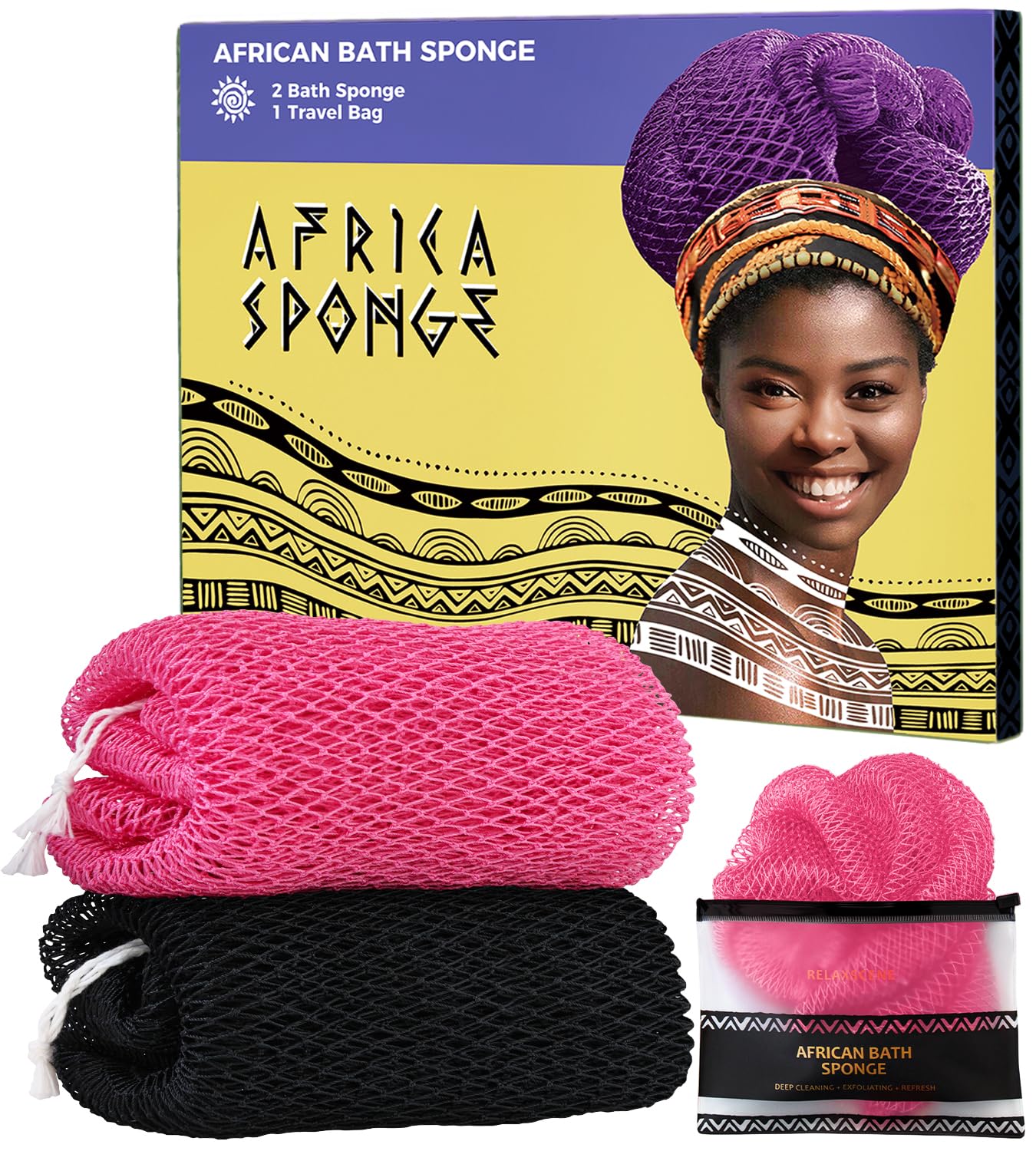 RelaxScene African Net Sponge Authentic - bath and bathing accessories | Mubboo