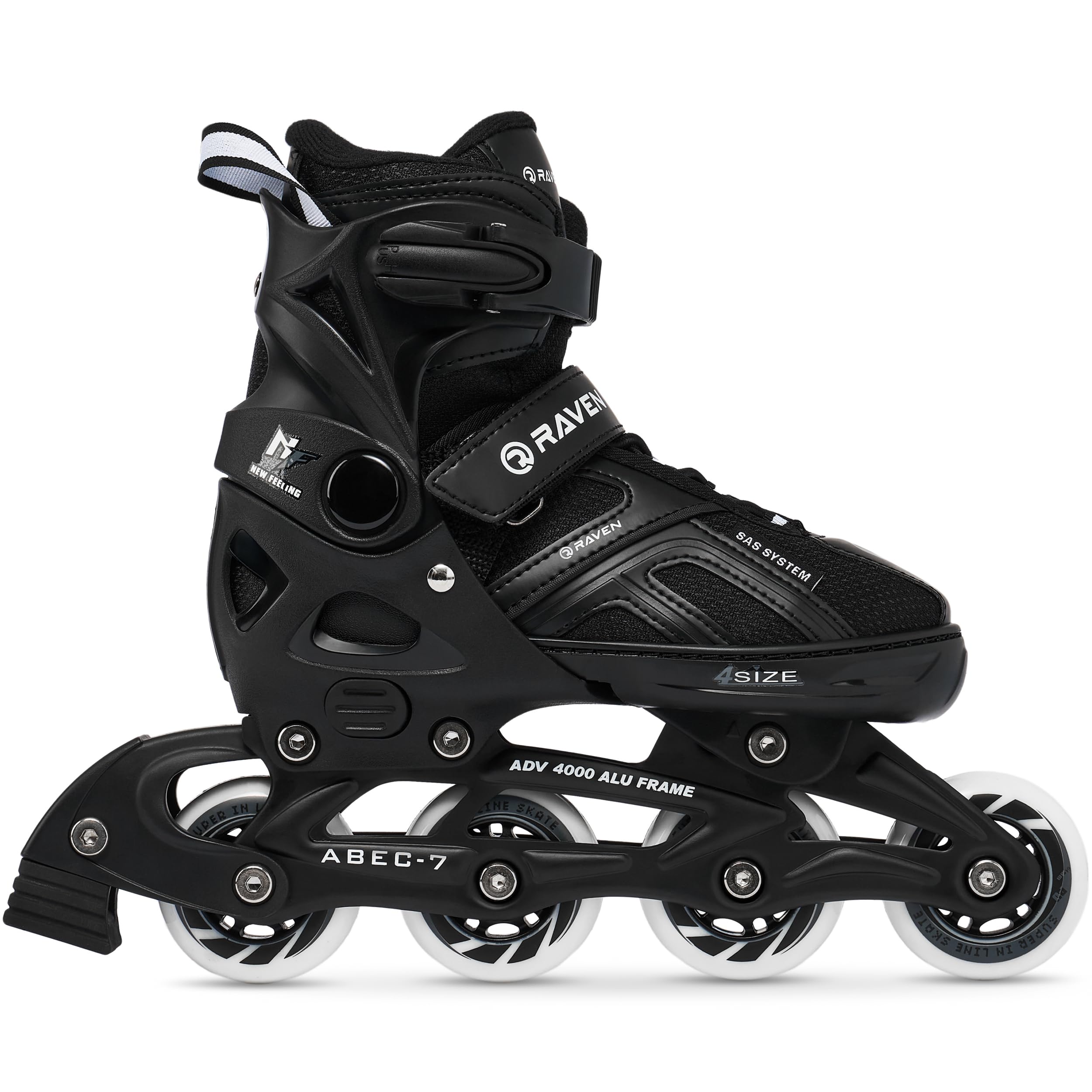 Pattini Inline Raven Pulse Regula 2in1 PRO Black Lame Hockey Ghiaccio