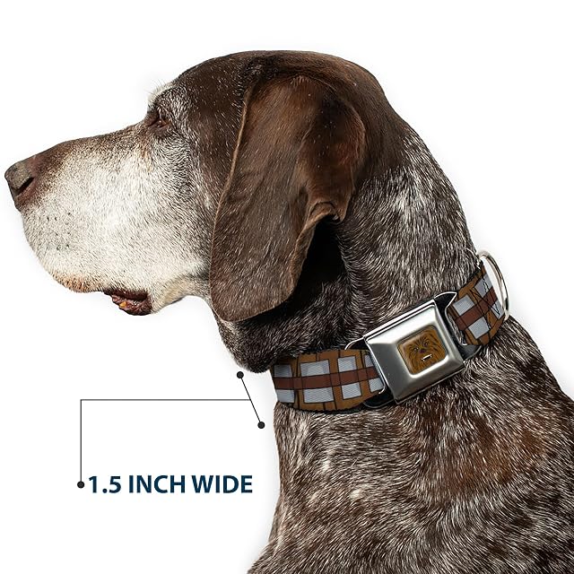 Foto 7 de 8 de Buckle-Down Collar de Perro con Hebilla para cinturón de Seguridad de Star Wars Chewbacca Bandolier Bounding…