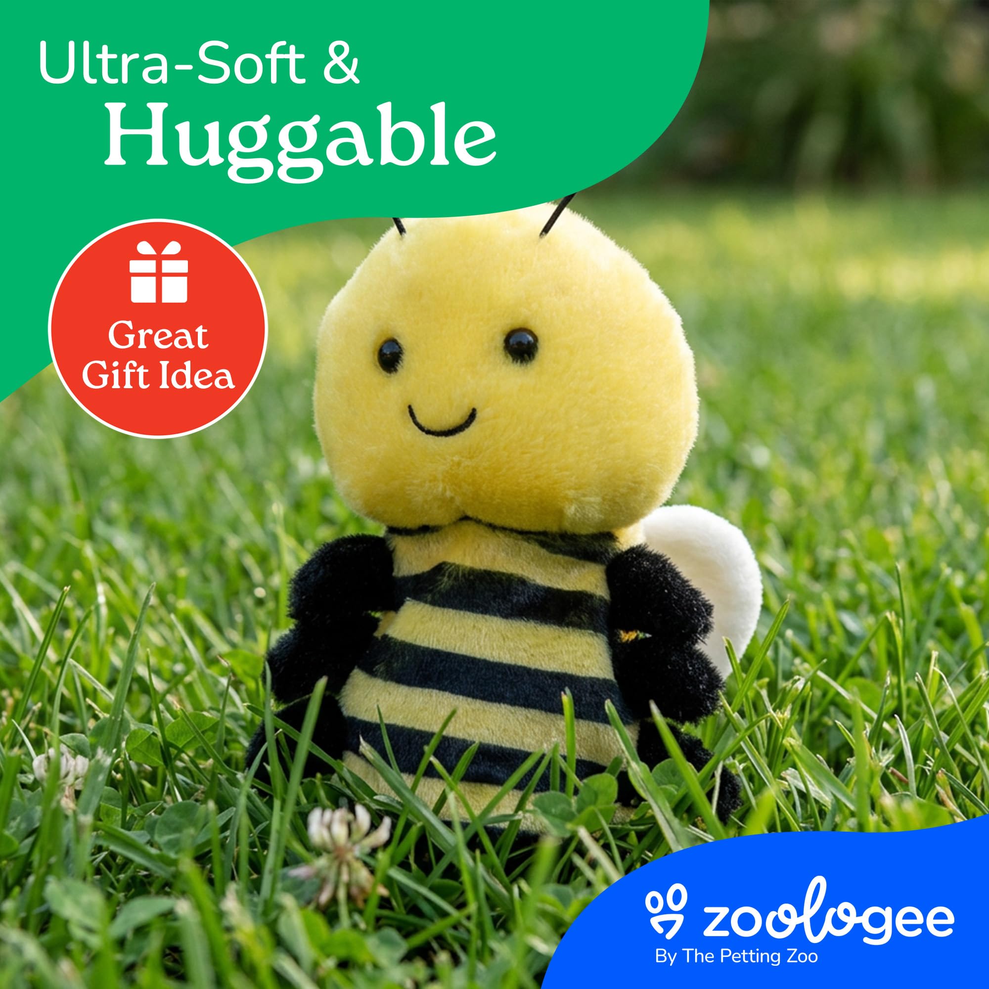 Amazon.com: The Petting Zoo Bee Stuffed Animal Plushie, Nuggetz