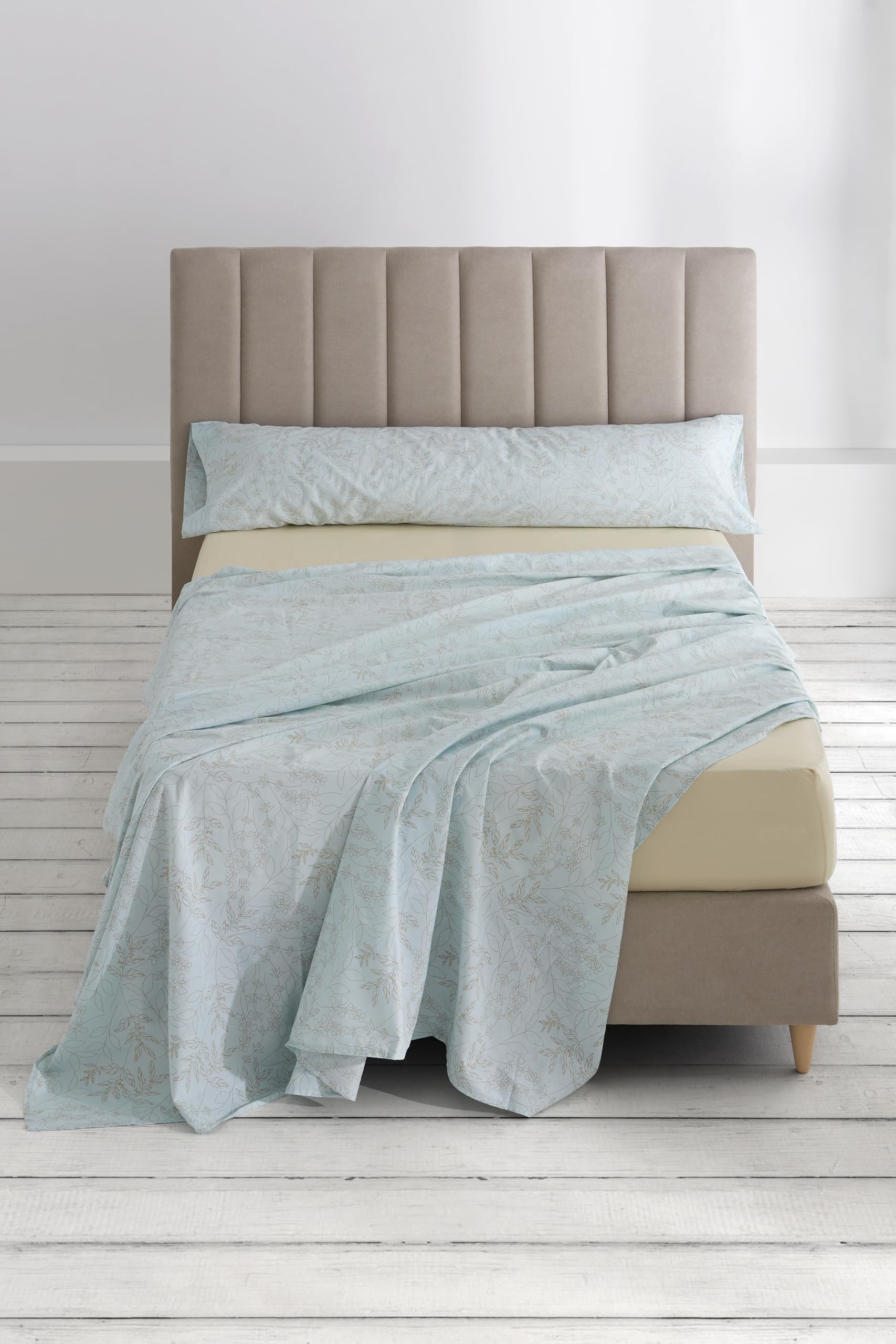 Taie d'oreiller 45x110 cm crème en tissage fin 144 fils de qualité supérieure