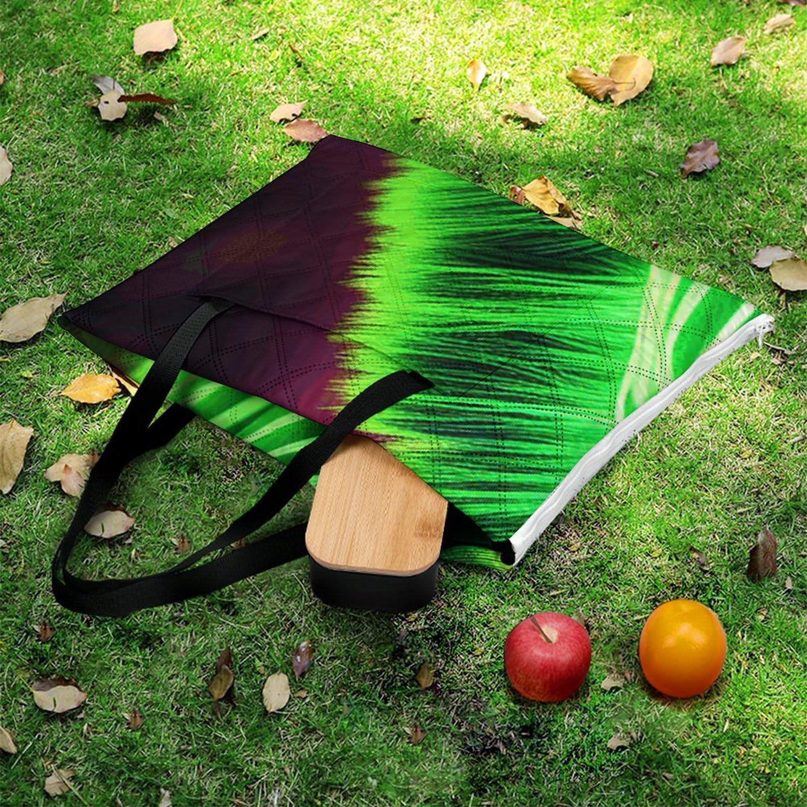 Manta de picnic de cebra brillante, lavable a máquina, 200 cm x 200 cm, extragrande, impermeable y resistente a la arena, plegable, compacta, para playa, extragrande, para exteriores, para acampar en