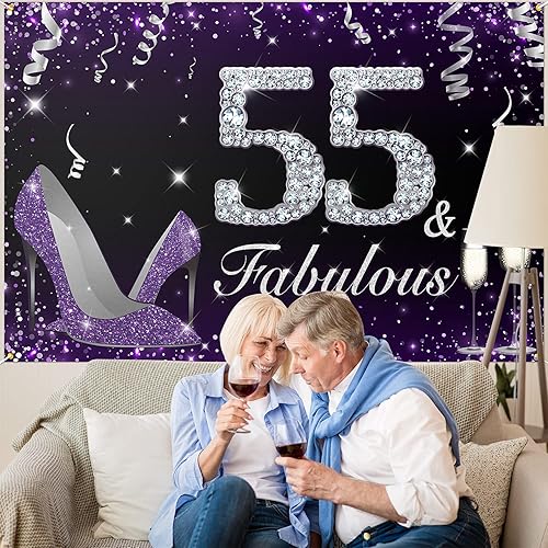 Miniatura 30 de HAMIGAR Fabuloso telón de fondo de cumpleaños tacones altos morados
