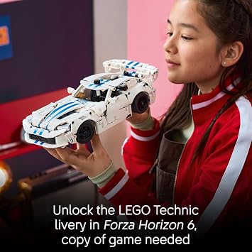 LEGO Technic Dodge Viper GTS-R Sports Car Toy - Model Kit w/ V10 Engine, Steering & Differential - Gaming Gift for 10+ Year Old Boys & Motorsport Fans - 42234