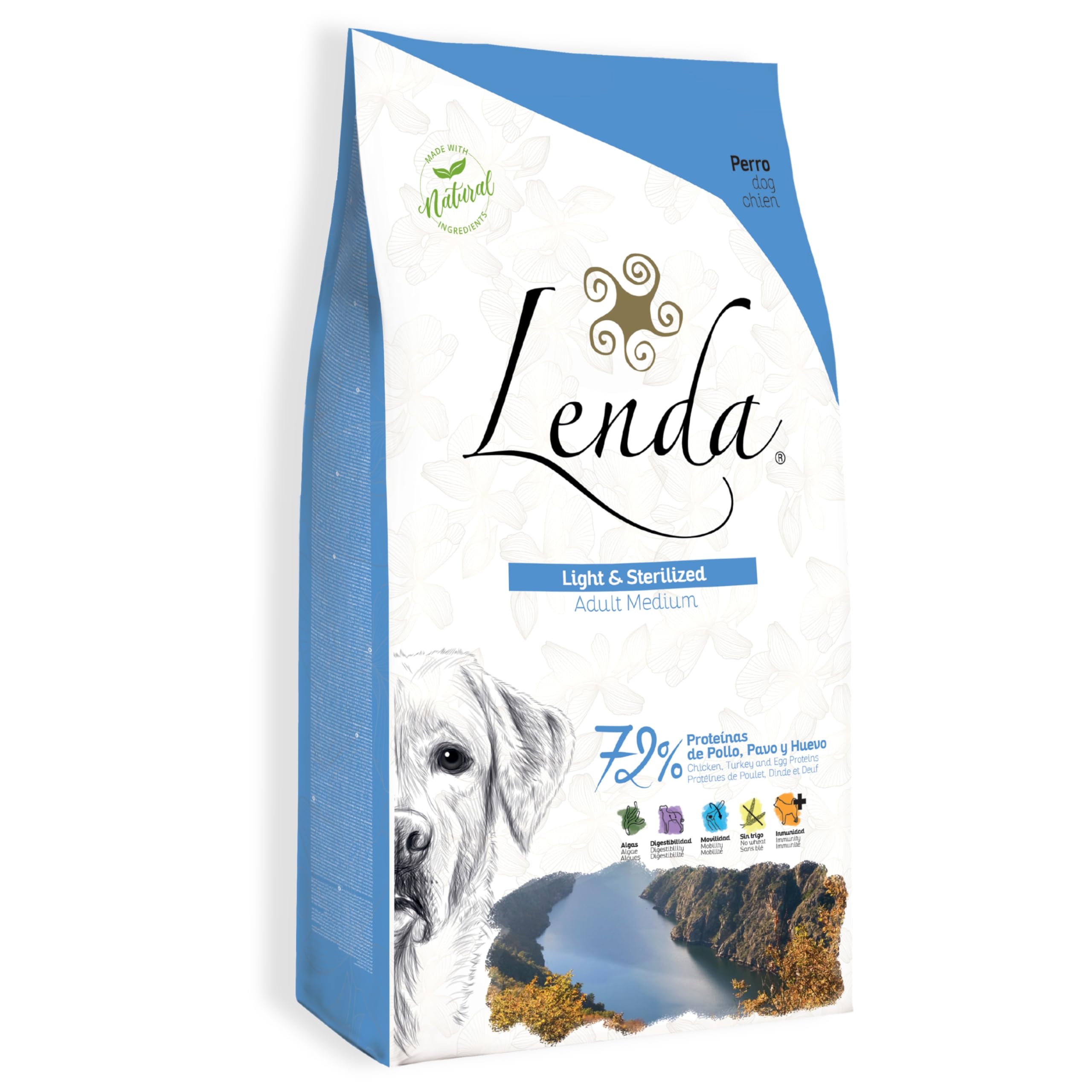 Lenda Light 12 KG - Pienso para Perros Adultos con Sobrepeso o Tendencia a Engordar | Comida para Mascotas Rica En Pollo Y Baja En Calorías | Ideal para Perros Esterilizados