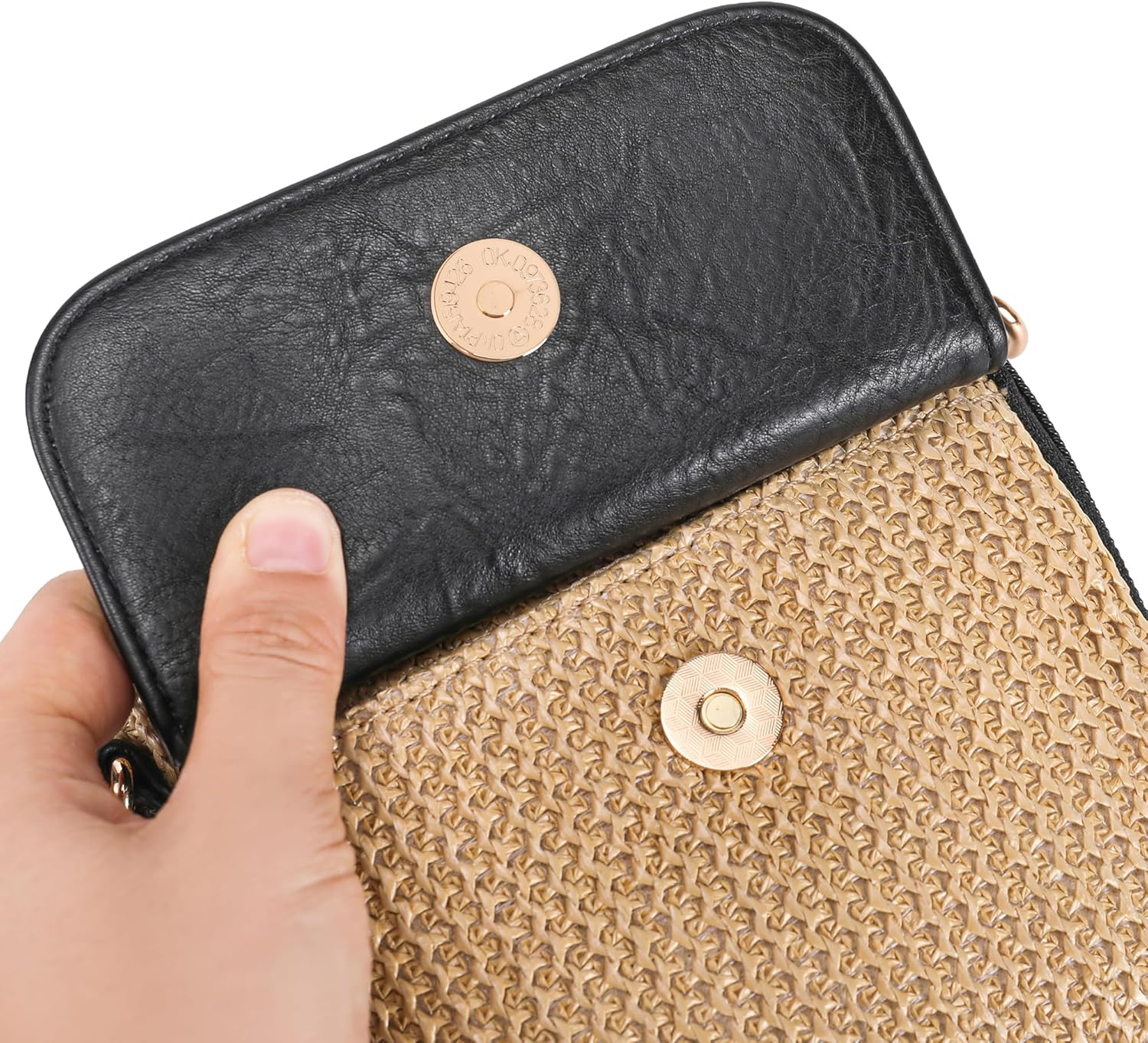 Faux Straw Small Summer Purse RFID Crossbody Bags for Women Raffia Woven Phone Bag for Hawaiian Beach Travel Cruise - Image 8