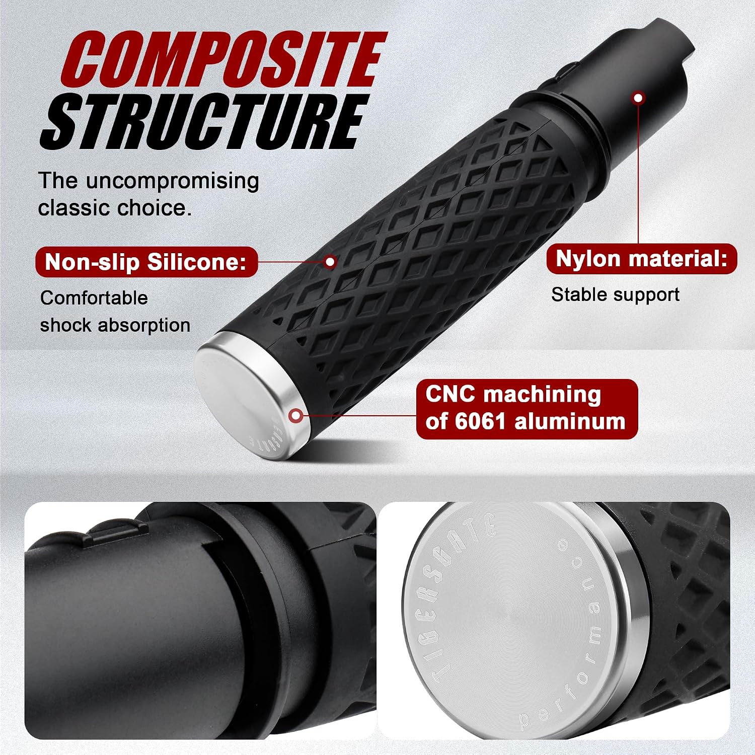 1" Silicone Handlebar Grips with Rear End Cap for Harley 2023-later CVO Street/Road Glide, 2024-later Street/Road Glide, 2025-later Street Glide Ultra & Softail,Chrome