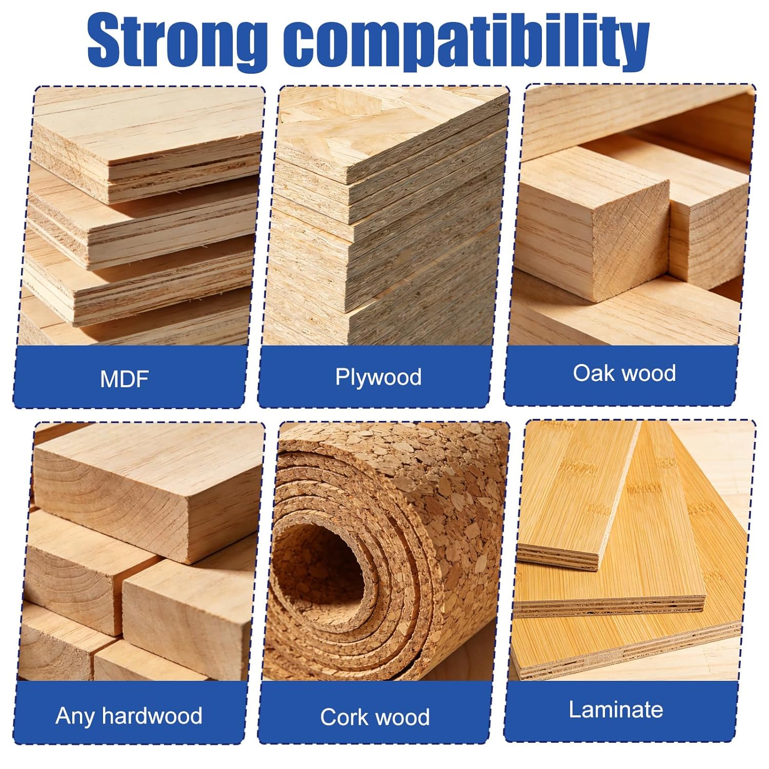 2pcs 1/2inch Shank Flush Trim Router Bits, Tungsten Steel Premium Durable Flush Trimming Router Bits Practical Tool Accessories for MDF Plywood Hardwood Cork Wood