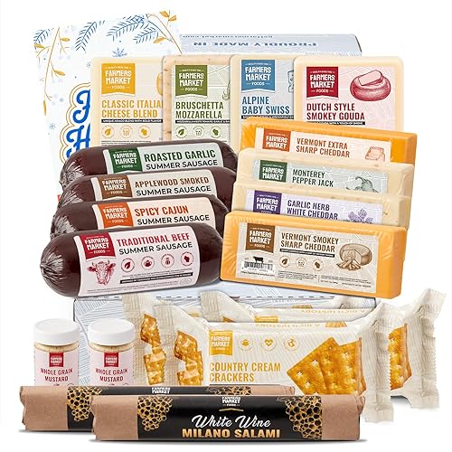 Vista 16 de Deli Direct Wisconsin Paquete de regalo variado de quesos y salchichas