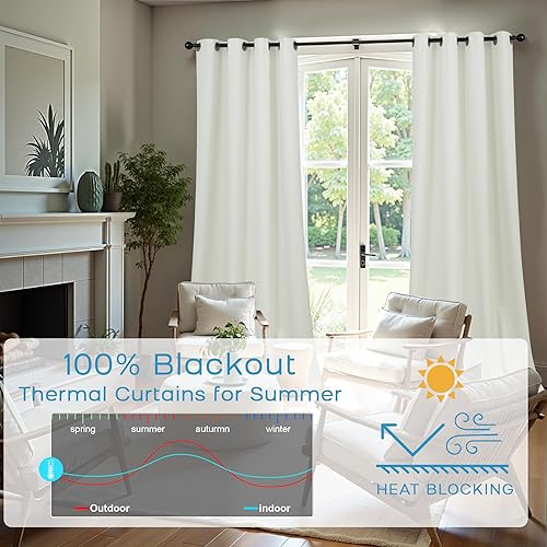 Miniatura 3 de Cortinas opacas de lino de 84 pulgadas de largo, juego de 2 paneles para sala de estar, cortinas opacas con aislamiento térmico y ojales de 84