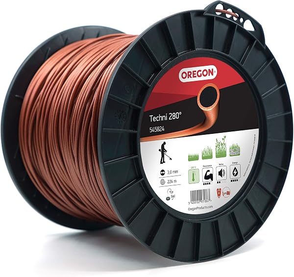 Fil de débroussailleuse rond 3 mm résistant à la chaleur, bobine 224 m