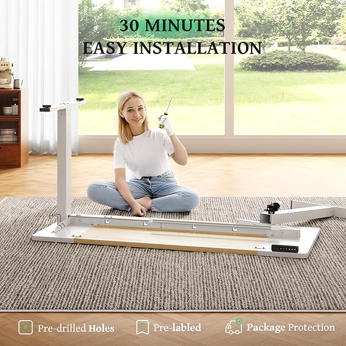 Escritorio Eléctrico Ajustable SIAGO 48x24 Pulgadas con Gestión de Cables miniatura 9