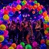100 Pcs UV Neon Balloons,Neon Glow Party Balloons UV Black Light Balloons Glow in the dark for Birthday Decorations Wedding Glow Party Supplies Blacklight Reactive Fluorescent Balloons