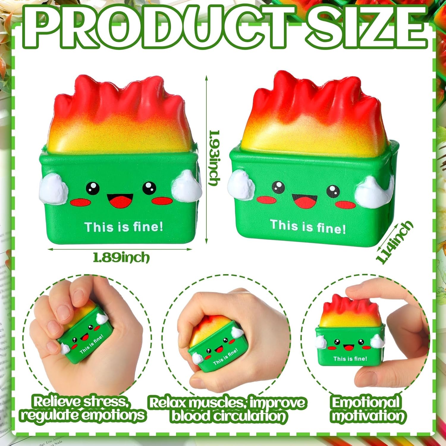 Leitee 24 Pcs Dumpster Stress Relief Balls Mini Dumpster Fidget Toy Stress Balls for Adults Therapy Fidget Appreciation Gifts for Office Coworker Birthday Graduation Office Stuffer Gift (Green)